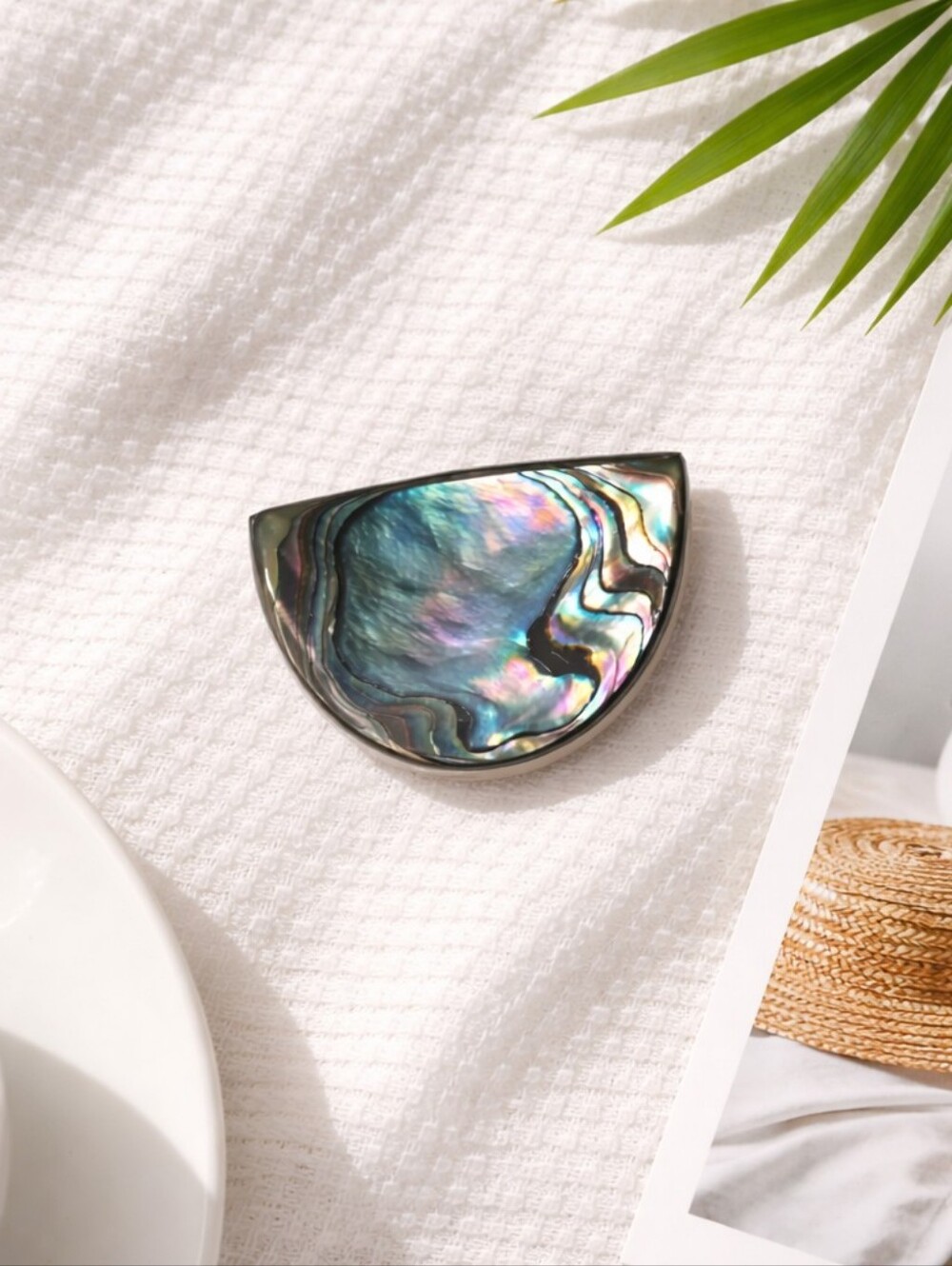 Vintage Mexican Abalone Shell Brooch